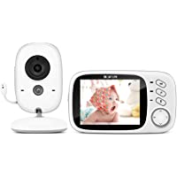 Vigilabebés Inalambrico con Cámara- BOIFUN Monitor de Bebé Inteligente con Pantalla LCD de 3.2&quot-- VOX- Visión Nocturna…